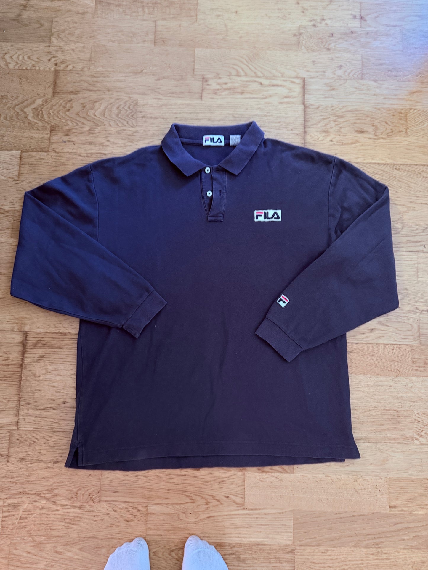 VINTAGE FILA LONGSLEEVE POLOSHIRT XXL